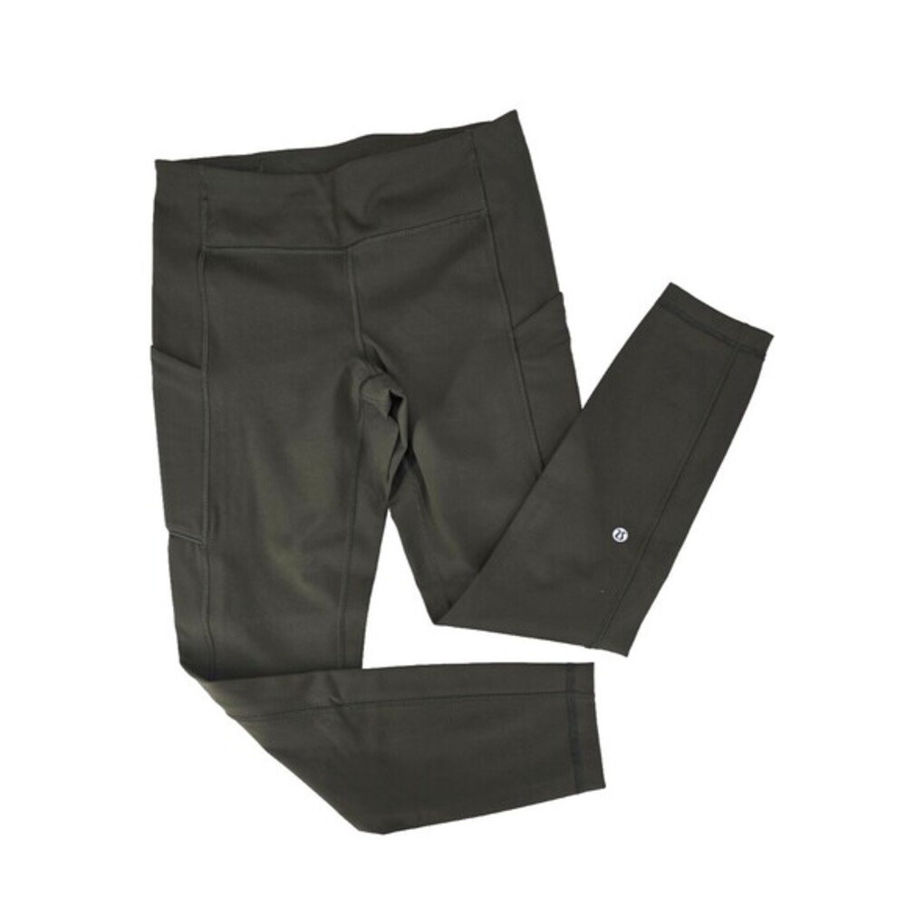 Lululemon Athletica Luxtreme High Compression‎ Size 8 With Pockets Dark Green